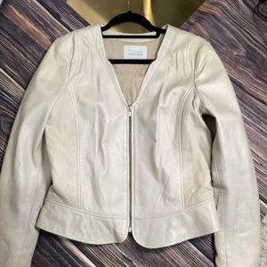 Hinge Off-White Leather Jacket